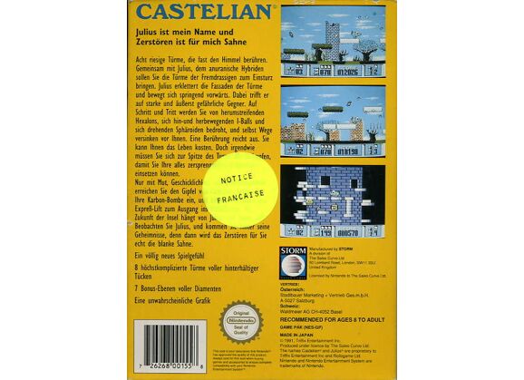 Image Jeux Vidéo Castelian NES/Famicom
