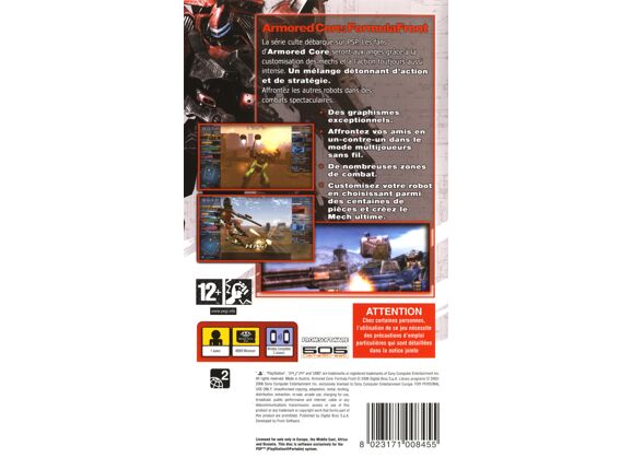 Image Jeux Vidéo Armored Core Formula Front PlayStation Portable (PSP)