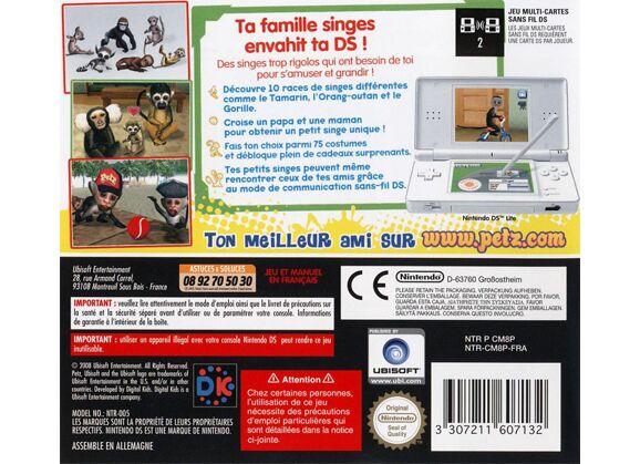 Jeux Vidéo Petz Ma Famille Singes DS