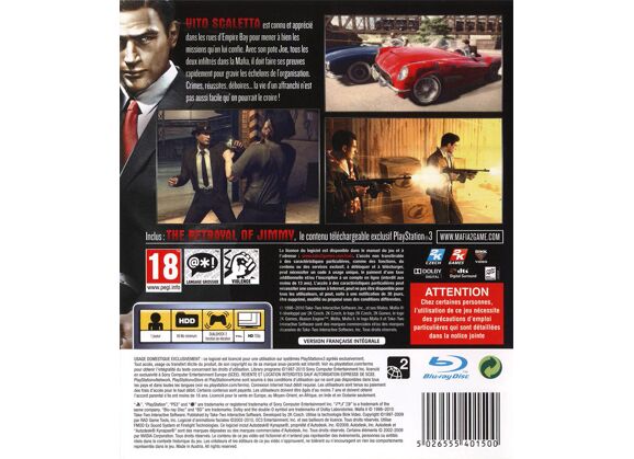Image Jeux Vidéo Mafia II PlayStation 3 (PS3)