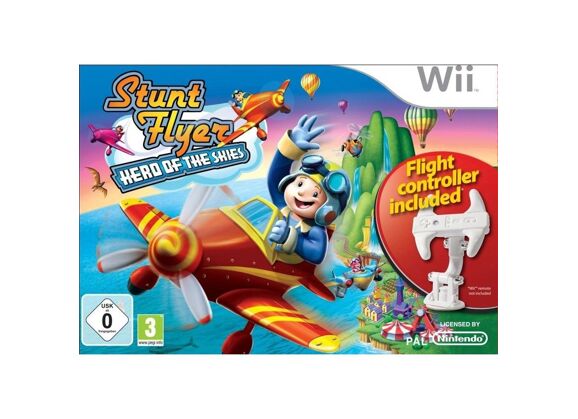 Jeux Vidéo Stunt Flyer Hero of the Skies + Flight Controller Wii