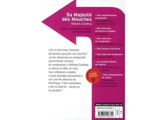 Sa majesté des mouches, de william golding
