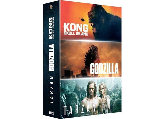 Image DVD Kong : Skull Island + Godzilla + Tarzan - Pack DVD Zone 2