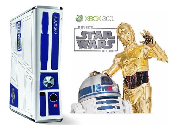 Image Console MICROSOFT Xbox 360 Star Wars Blanc Bleu 320 Go + 1 manette