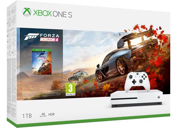 Image Console MICROSOFT Xbox One S Blanc 1 To + 1 manette + Forza Horizon 4