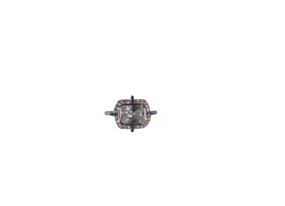 Image Bague Argent Rhodié Oxydes de Zirconium