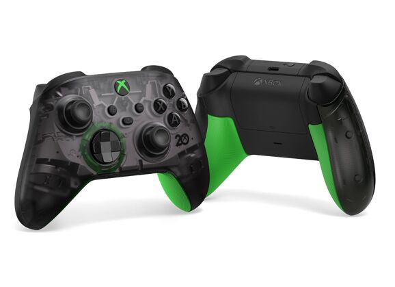 Acc. de jeux vidéo MICROSOFT Manette Sans Fil Edition Spéciale 20ème Anniversaire Gris Vert Xbox Séries X