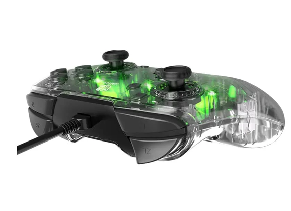 Image Acc. de jeux vidéo PDP Manette Filaire Transparente Afterglow Deluxe + Audio Nintendo Switch