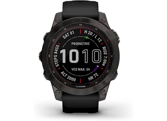 Montre connectée GARMIN Fenix 7 Sapphire Solar Silicone Noir 47 mm