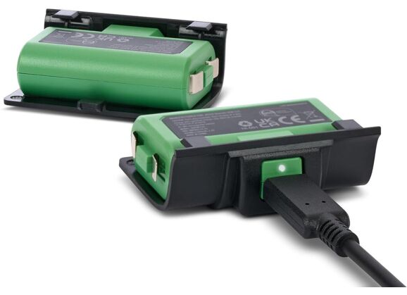 Image Acc. de jeux vidéo POWERA Kit Play And Charge Filaire Vert 2 batteries Xbox Series Xbox One