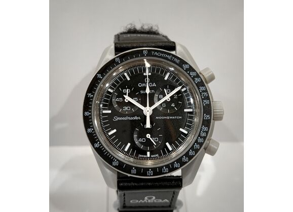 Image Montre Unisexe OMEGA X SWATCH Mission to the moon Noir 42 mm