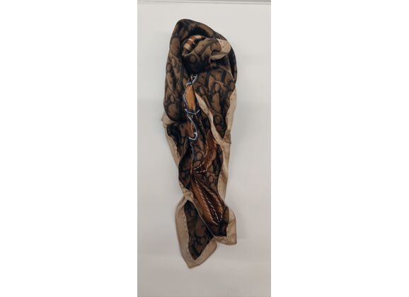 Foulard CHRISTIAN DIOR Cadenas Soie Marron