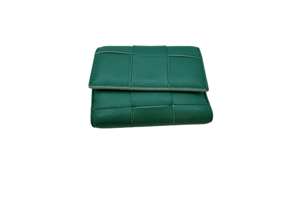 Image Portefeuille Intrecciato Cuir Vert
