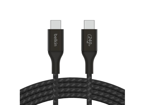 Image Chargeur USB BELKIN Câble Tressé PCR USB-C vers USB-C 240W 2.0 3m