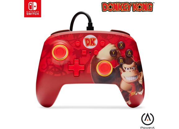 Image Acc. de jeux vidéo POWERA Manette Filaire Rouge Nintendo switch