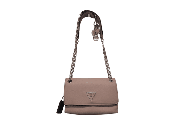 Sac à main GUESS Porté croisé Cuir grainé Rose