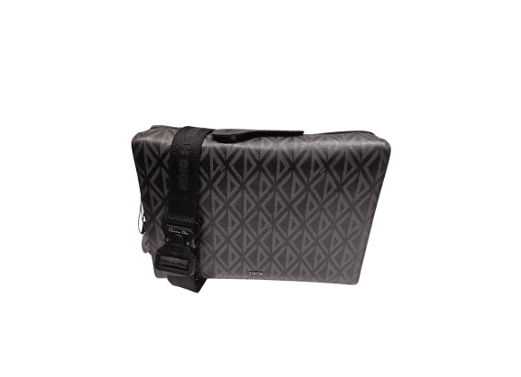 Image Sac à main DIOR Messenger Porté épaule Toile enduite Noir