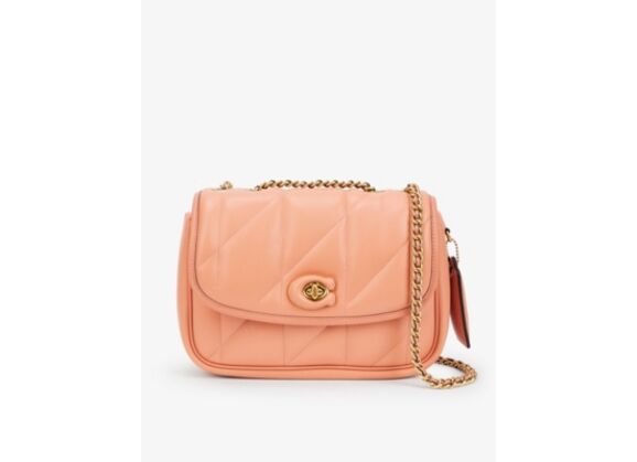 Image Sac à main COACH Porté épaule Cuir Péche