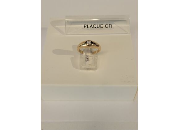 Image Bague Plaqué or Oxyde de zirconium