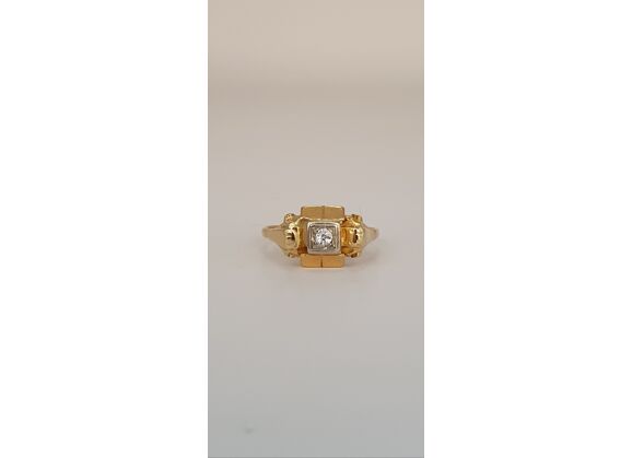 Image Bague Or rose Oxyde de zirconium