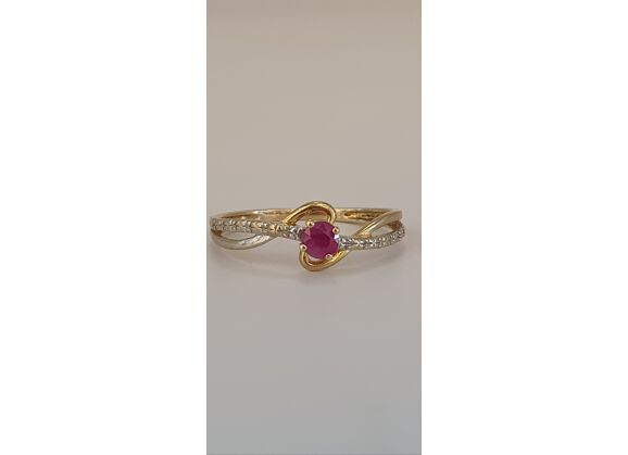 Image Bague Or jaune Rubis