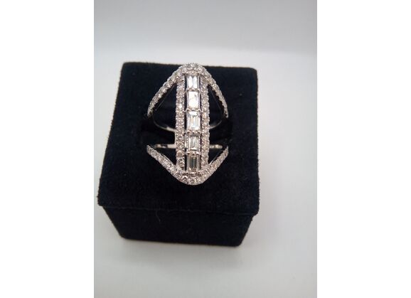 Image Bague Or blanc Diamants