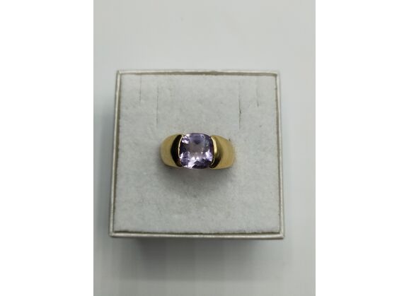 Image Bague Or jaune Pierre violette